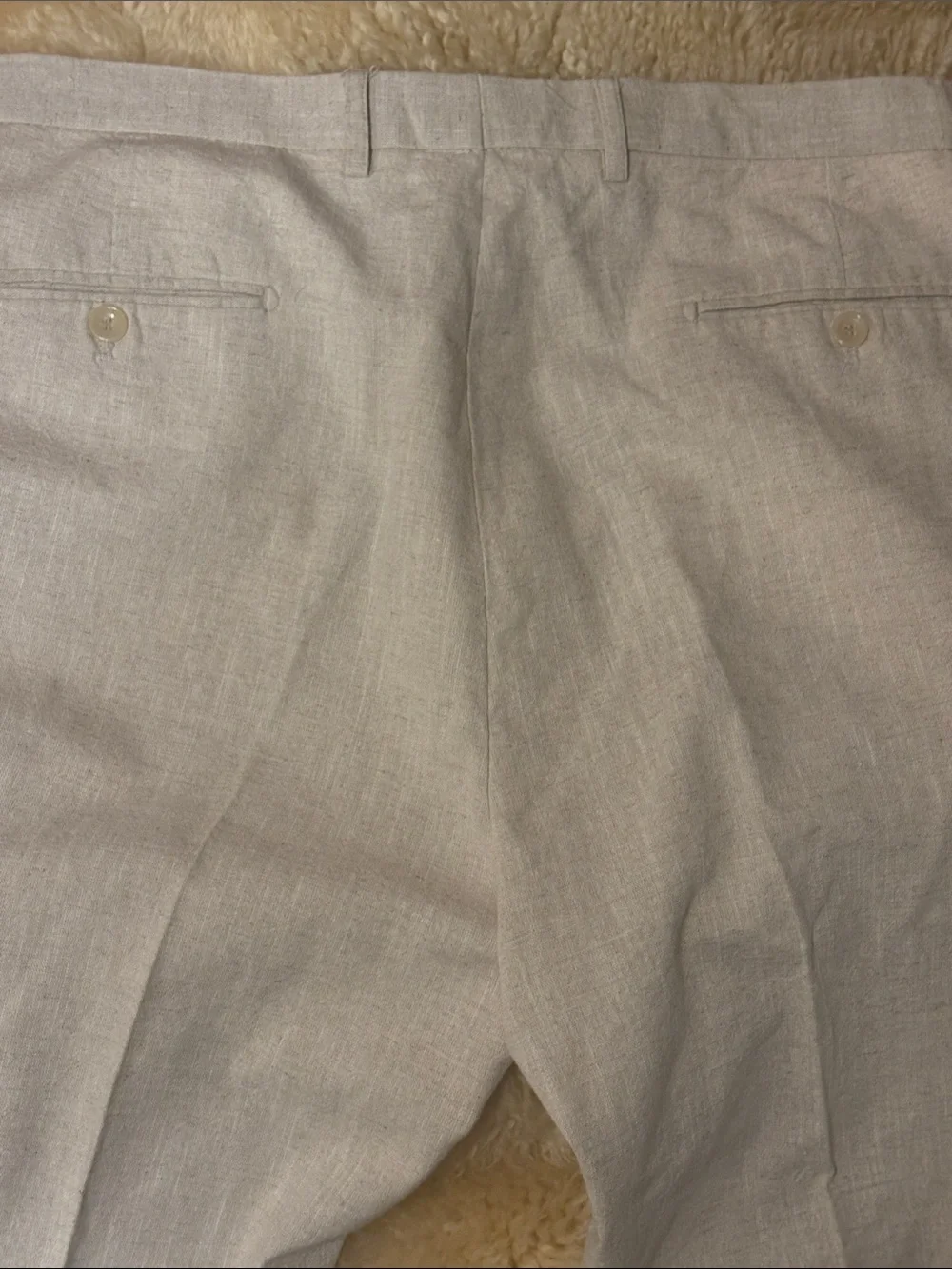 Aeoteokey Men’s Classic Cotton Linen Dress Pants 3XL 40”X 34” L